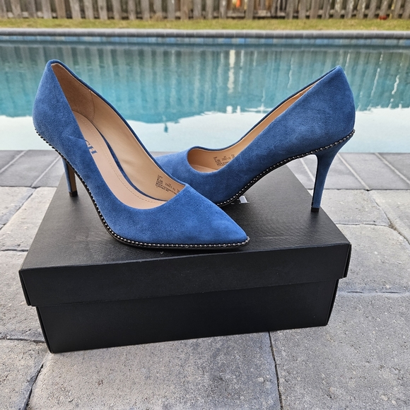 Coach 8.5B Blue Suede - Picture 9 of 15
